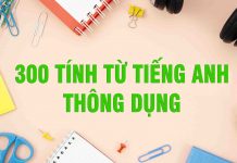 Top 300 tính từ tiếng anh thông dụng