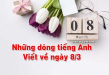 Chủ đề viết về ngày 8/3 bằng tiếng Anh viết về ngày 8/3 bằng tiếng anh