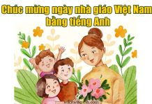 Chúc mừng Ngày nhà giáo Việt Nam bằng tiếng Anh Chúc mừng ngày nhà giáo việt nam bằng tiếng Anh
